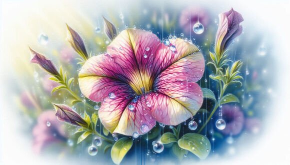Download A Realism-style Painting of Raindrops on - Raindrops Collection