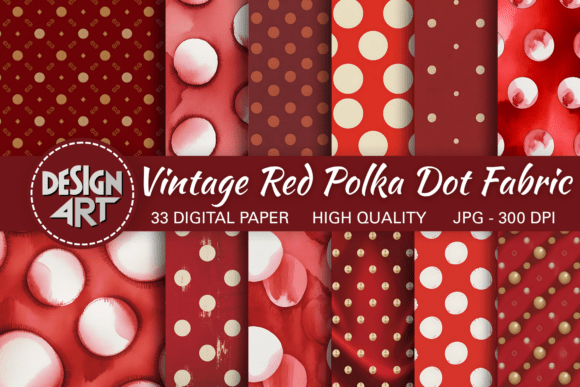 Download Vintage Red Polka Dot Fabric Pattern - Fabric Collection