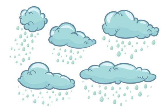 Download Blue Clouds and Raindrops - Raindrops Collection
