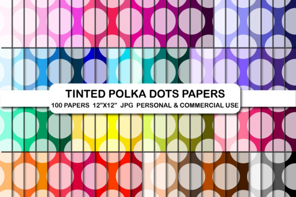 Download Tinted Polka Dots Pattern Digital Papers - Polka dots pattern Collection