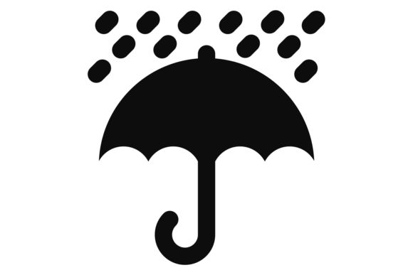Download Keep Dry Icon. Umbrella with Raindrops B - Raindrops Collection