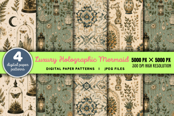Download Luxury Holographic Mermaid Scales Paper - Graphic Collection