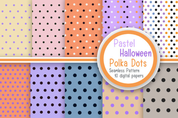 Download Pastel Halloween Polka Dots Pattern - Polka dots pattern Collection