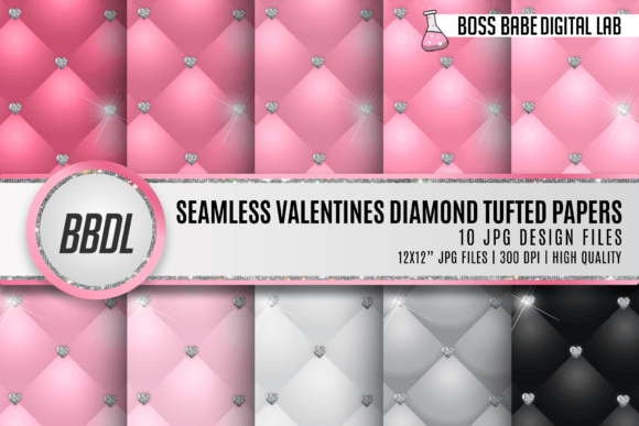 Download Seamless Valentines Tufted Diamond Paper - Valentines Collection