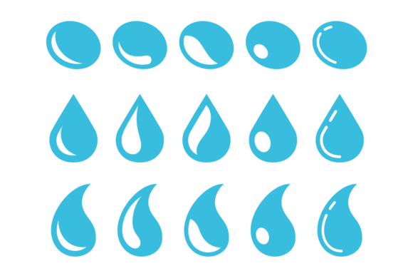 Download Raindrops Icons. Drops Splash, Fresh Dro - Raindrops Collection