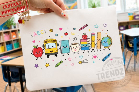 Download Back to School PNG, Cute School Supplies - Premium Bundle
