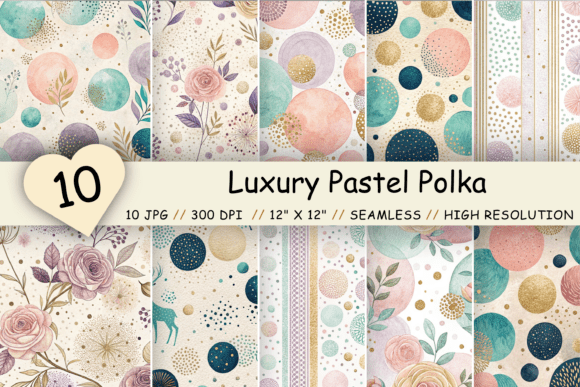 Download Luxury Pastel Polka Dots Pattern Pack - Polka dots pattern Collection