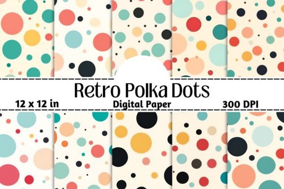 Download Retro Polka Dots Pattern Digital - Polka dots pattern Collection